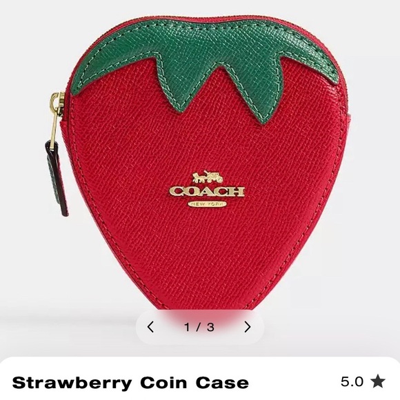 Coach Accessories - Coach Strawberry Coin Case NWT 🏷 SOLD OUT
